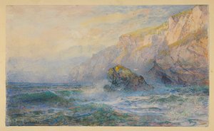 Tanulmány az "At Icart Point, Guernsey" után alkotó: William Trost Richards