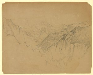 Tájtanulmány, Lauterbrunnen, Svájc alkotó: William Trost Richards