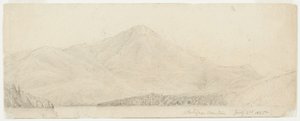 Whiteface Mountain, 1855 (grafit szőtt papíron) alkotó: William Trost Richards