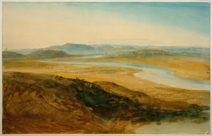 Római vidék: Tiberis a Castel Giubelióból alkotó: Joseph Mallord William Turner