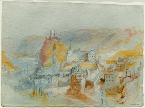 Cochem az Endertal felülről nézve alkotó: Joseph Mallord William Turner
