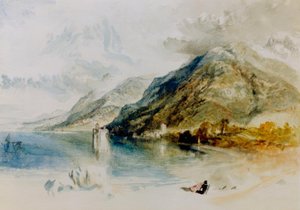 Chillon kastélya a Genfi-tónál, ge alkotó: Joseph Mallord William Turner
