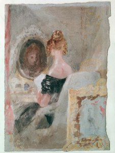 A Petworth House belső terei: nő a tükör előtt alkotó: Joseph Mallord William Turner