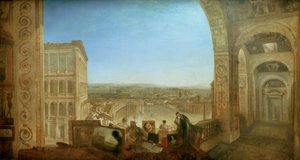 Róma, a Vatikánból. Raffaelle La Fornari kíséretében alkotó: Joseph Mallord William Turner