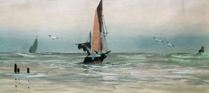 Seascape’, Akvarell, 10,6 × 23,8 cm alkotó: Joseph Mallord William Turner