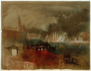 Velence: Tűzijáték a Molon alkotó: Joseph Mallord William Turner
