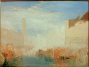 Velence: A Piazetta a dózse házasságkötési szertartásával alkotó: Joseph Mallord William Turner