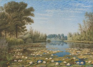 Jelenet Shipton közelében Cherwellen, Oxfordshire-ben