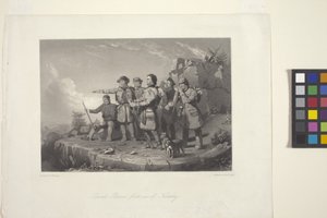 Daniel Boone első képe Kentuckyról alkotó: William Tylee (after) Ranney