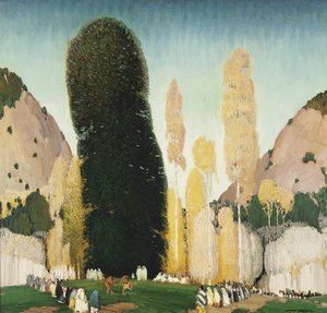 Hegyi szertartás, 1930 körül (olaj, vászon) alkotó: William Victor Higgins