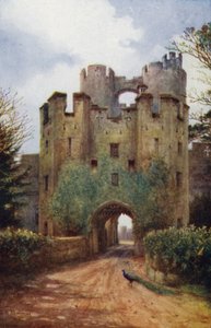Warwick kastély: Drawbridge és Portcullis (színes litho)