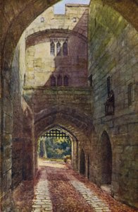 Warwick kastély: Gate House és Portcullis (színes litho)