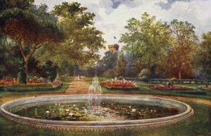 Warwick kastély: Terrace Walk (színes litho)