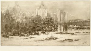 Brooklyn híd, New York (nagy tábla) alkotó: William Walcot