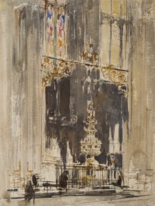 Kápolna és betűtípus (ceruza, wc és gumiarábik papíron) alkotó: William Walcot