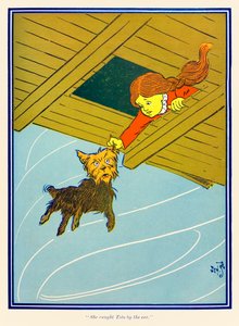 „Fülön fogta Totót.” A csodálatos Óz varázslóból, L. Frank Baum alkotó: William Wallace Denslow