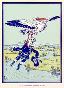 ?A gólya felvitte a levegőbe.? a ?Óz csodálatos varázslója? L. Frank Baum