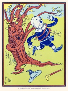„Az ágak lehajoltak és fonódtak körülötte.” L. Frank Baum Óz csodálatos varázslójából alkotó: William Wallace Denslow