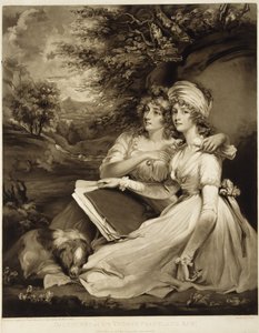 Sir Thomas Frankland lányai, Baronet, 1797 (mezzotint barna tintával) alkotó: William Ward