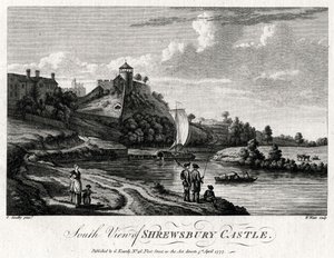 A Shrewsbury kastély déli nézete, Shropshire, 1777