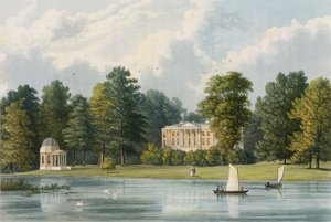 Hampton House, Richard Gilson Reeve (1803-89) metszete, megjelent 1828-ban. alkotó: William Westall