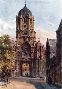 Oxford, Christchurch Gateway (színes litho) alkotó: William Wiehe Collins