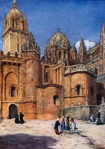 Salamanca, a régi katedrális (színes litó) alkotó: William Wiehe Collins