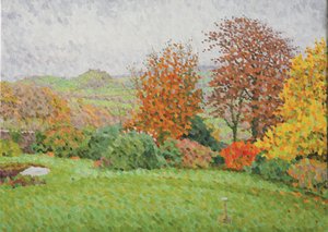 Őszi táj, eső, 2007 (olaj, vászon) alkotó: William Wilkins