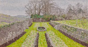 Pool Garden, tél, 2019 (olaj, vászon) alkotó: William Wilkins
