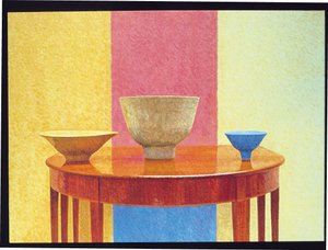 Csendélet, három Lucie Rie tál