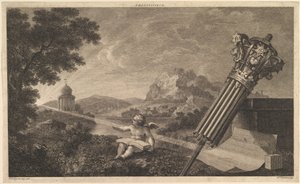 Frontispiece to Joshua Kirbys Építészeti perspektíva 1761, 1760. július. alkotó: William Woollett