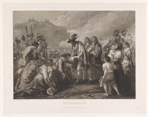 II. Károly angol megérkezik a doveri tengerpartra, 1660. május 25-én Restaurálás (cím az objektumon)