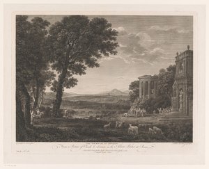 Táj a Psyche Atyjával áldozva Apolló temploma előtt Apollo temploma (cím a tárgyon)