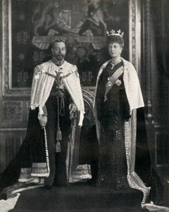 V. György király és Mária királyné a parlament első megnyitóján, 1911. február 6-án. alkotó: William and Daniel Downey