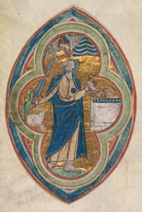 Miniatűr, kivágva a Krisztus genealógiájának történetének kompendiumából..., 1200-1250 alkotó: William de Brailes