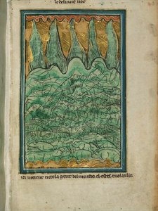 „Noé özöne”, 1250 körül (tinta és pigment a pergamenen) alkotó: William de Brailes