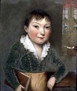 Ismeretlen fiú a FitzHerbert családi portrékról, 1817 körül (pala)