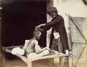 Indiai borbély, 1860-as évek.
