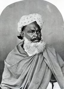 Egy indiai férfi portréja, az "India viselete és népe" című kötetből, 1860 körül. alkotó: Willoughby Wallace Hooper