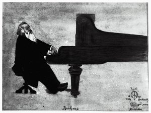 Johannes Brahms német zeneszerző (Hamburg alkotó: Willy von Beckerath