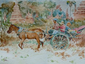 924 Egy körút a templomok körül, Bagan alkotó: Wilson Clive