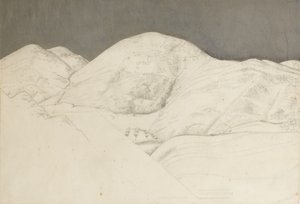 Tájtanulmány Santisima Trinitának, 1924 körül (ceruza és olaj, papír) alkotó: Winifred Knights