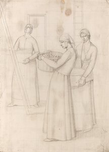Tanulmány a „Design for Wall Decoration”-hez, 1918 körül (ceruza papíron) alkotó: Winifred Knights