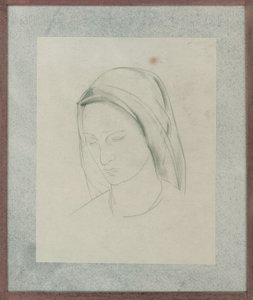 Tanulmány Szent Márton oltárképhez, 1928 körül (ceruza papíron) alkotó: Winifred Knights