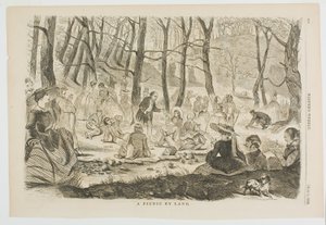 Piknik a szárazföldön alkotó: Winslow Homer