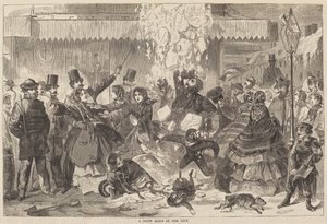 A hócsúszda a városban, 1860-ban jelent meg. alkotó: Winslow Homer