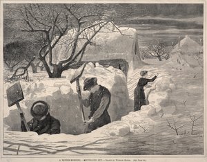 Egy téli reggel – Hóeltakarítás alkotó: Winslow Homer