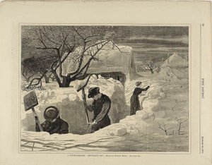 Egy téli reggel lapátolás alkotó: Winslow Homer
