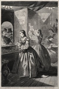 Bármilyen számomra, ha kérlek – A segélyszolgálat brooklyni vásárának postahivatala..., 1864. alkotó: Winslow Homer