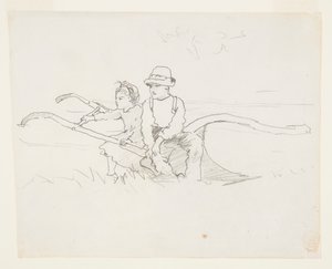 Fiú és lány egy ekén alkotó: Winslow Homer